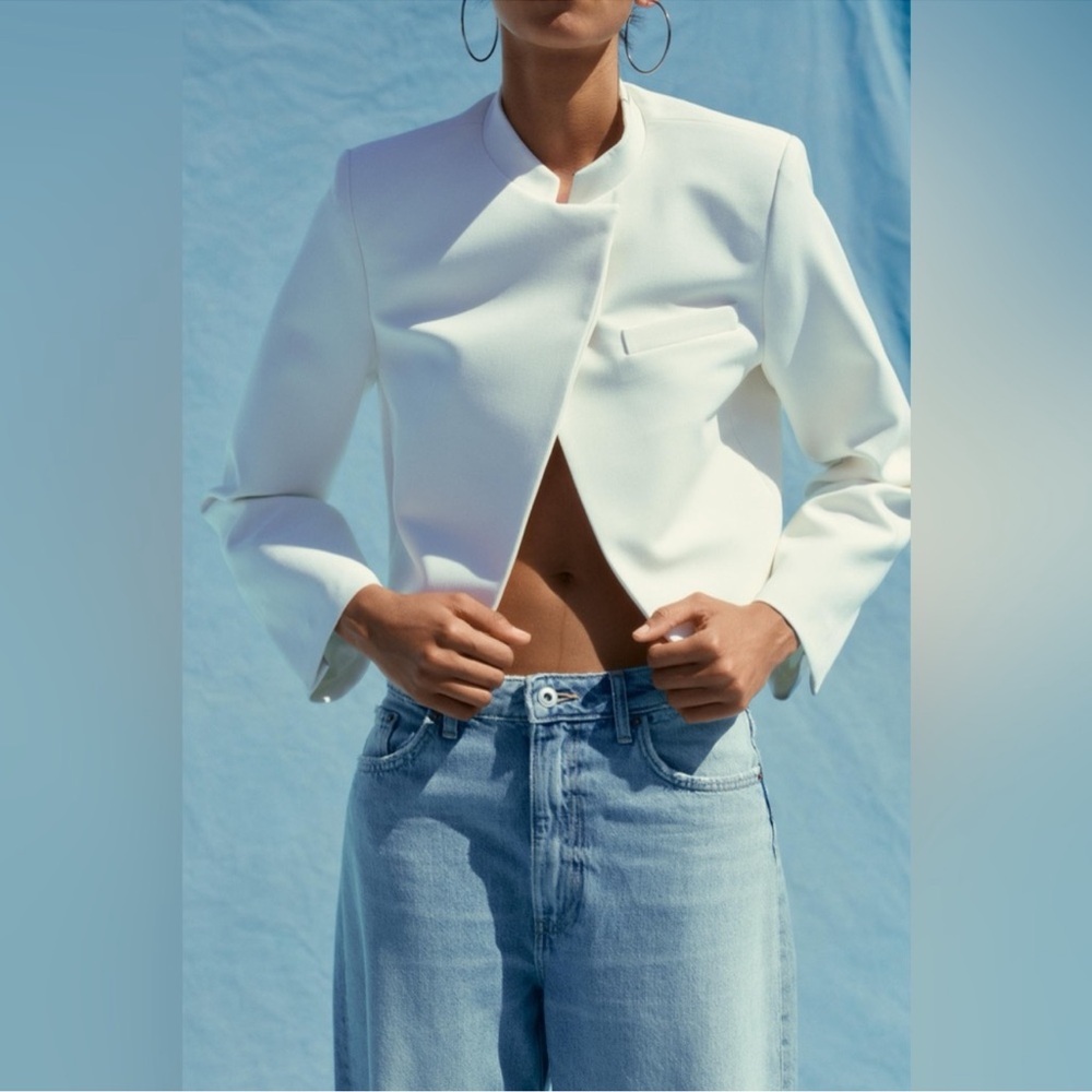 White Turtleneck Sweater with Pale Yellow Pants